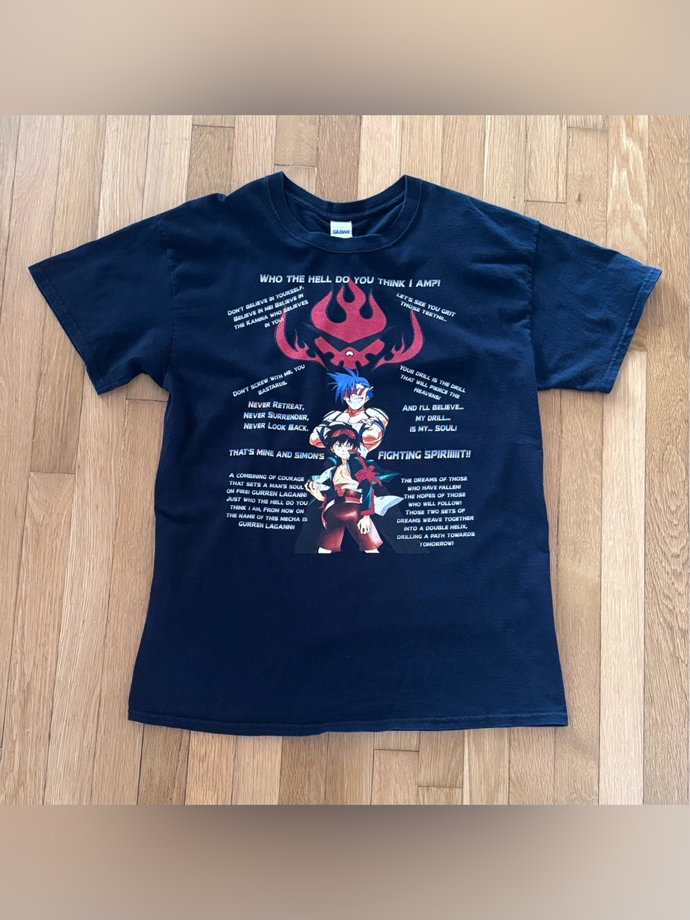 Very Rare Tengen Toppa Gurren Lagann Shirt Anime Convention Shirt Large Manga